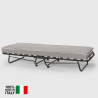 Lit pliant en microfibre avec matelas et lattes 80x190cm Demetra Prix