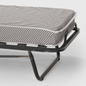 Lit pliant en microfibre avec matelas et lattes 80x190cm Demetra 