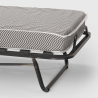 Lit pliant en microfibre avec matelas et lattes 80x190cm Demetra 