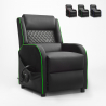 Fauteuil gaming inclinable ergonomique avec repose-pieds en similicuir Challenge Promotion