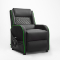 Fauteuil gaming inclinable ergonomique avec repose-pieds en similicuir Challenge Choix