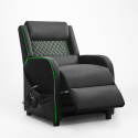 Fauteuil gaming inclinable ergonomique avec repose-pieds en similicuir Challenge Modèle