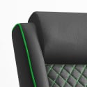 Fauteuil gaming inclinable ergonomique avec repose-pieds en similicuir Challenge Dimensions