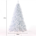 Realistische witte kunstkerstboom 240cm Zermatt Kortingen