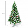 Kunstkerstboom met decoraties en kunstsneeuw 180cm Bergen Catalogus
