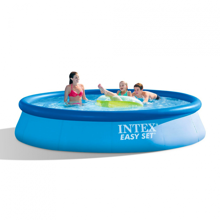 Intex 28142 Easy Set bovengronds opblaasbaar rond zwembad 396x84 cm Aanbieding Intex 28142 Easy Set bovengronds opblaasbaar rond zwembad 396x84 cm Aanbieding