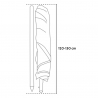 Winddichte strandparasol 220 cm van katoen Bagnino Light Afmetingen