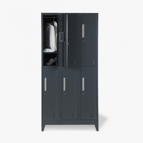 Lockers met 6 Vakken 90x45 H180 TBV met Slot Etna Aanbieding