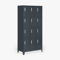 Metalen locker met 12 vakken met sloten 90x45x190 cm Krakatoa Verkoop