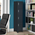 Metalen locker met 4 vakken en slot 38x45x190 cm Stromboli Aanbod
