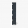 Metalen locker met 4 vakken en slot 38x45x190 cm Stromboli Korting