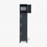 Metalen locker met 4 vakken en slot 38x45x190 cm Stromboli Aanbieding