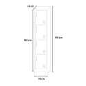 Metalen locker met 4 vakken en slot 38x45x190 cm Stromboli Kortingen