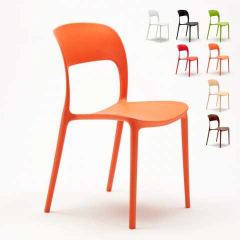 Stock 24 stoelen voor restaurants en cafès polypropyleen Restaurant