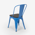 chaise industrielle en bois et acier style pour cuisine et bar steel wood 