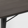 table à manger industrielle 120x60 design métal bois rectangulaire caupona Remises