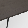 table à manger industrielle 120x60 design Lix métal bois rectangulaire prandium Remises