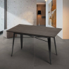 Industriële eettafel van metaal en hout 120x60 cm Caupona Aanbod