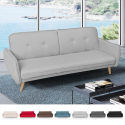 Canapé convertible 3 places clic clac design nordique en tissu Merida Prix