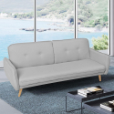 Canapé convertible 3 places clic clac design nordique en tissu Merida Achat
