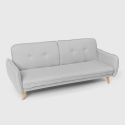Canapé convertible 3 places clic clac design nordique en tissu Merida 