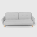 Canapé convertible 3 places clic clac design nordique en tissu Merida 