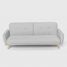 Canapé convertible 3 places clic clac design nordique en tissu Merida 