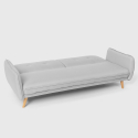 Canapé convertible 3 places clic clac design nordique en tissu Merida 