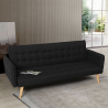 Canapé convertible 3 places clic clac en tissu inclinable design nordique Malibu 