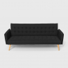 Canapé convertible 3 places clic clac en tissu inclinable design nordique Malibu 