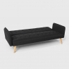 Canapé convertible 3 places clic clac en tissu inclinable design nordique Malibu 