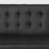 Canapé d'angle 3 places avec méridienne clic clac inclinable en similicuir Natal Evo