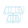 Bovengronds rechthoekig zwembad Bestway 56629 Power Steel 282x196x84cm 