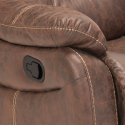 Handmatig verstelbare kunstleren relaxfauteuil met voetensteun Panama Model
