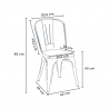 table rectangulaire 120x60 + 4 chaises en acier de style industriel Lix et bois ralph 