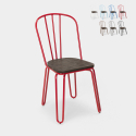 Lix stoelen van hout en staal in industriële stijl ferrum Voorraad