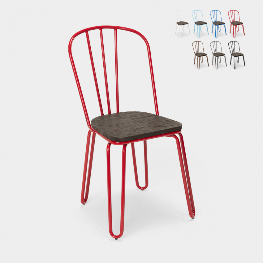 Industriële stalen stoelen voor bars en keukens Ferrum Voorraad