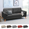 Canapé 3 Places Design Moderne Style Scandinave en Tissu Acquamarina Choix