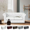 Canapé 2 places en similicuir Capitonné Design Chesterfield Dimensions