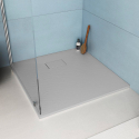 Receveur de douche carré 80x80 en résine pour salle de bain Stone Vente