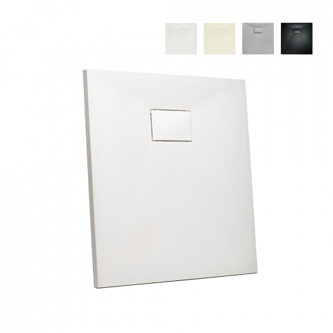 Receveur de douche carré à l'italienne pour salle de bain moderne 90x90 Stone Promotion