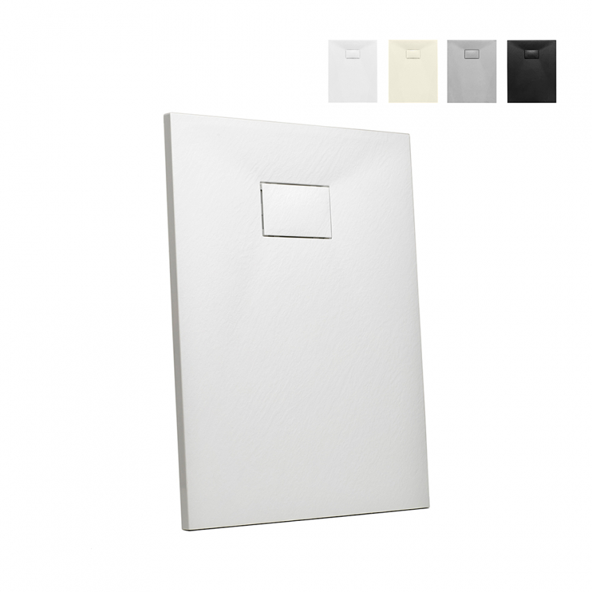 Receveur de douche à l'italienne rectangulaire en résine 100x70 Stone Choix