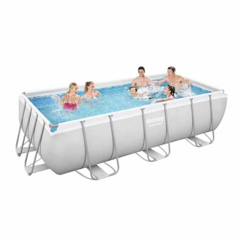 Piscine hors-sol Rectangulaire Power Steel 404x201x100cm Bestway 56441 Promotion