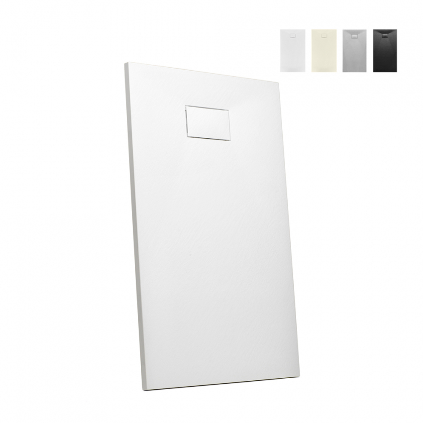 Receveur de douche 120x90 à l'italienne rectangulaire en résine Stone Receveur de douche 120x90 à l'italienne rectangulaire en résine Stone