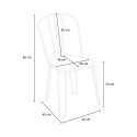 table rectangulaire 120x60 + 4 chaises en bois et acier design industriel Lix magis 
