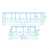 Bovengronds ovaal zwembad Bestway 56620 Power Steel 427x250x100 cm Karakteristieken