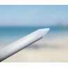 Parasol de plage 240 cm aluminium anti-vent protection UV Roma 