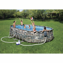 Bovengronds ovaal zwembad Bestway 56719 Power Steel 610x366x122 cm Aanbod