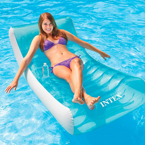 Matelas gonflable Intex 58856 piscine fauteuil chaise longue flottant mer ROCKIN LOUNGE