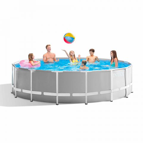 Piscine Hors Terre Intex 26726 ex 26736 Prism Frame Ronde 457x122cm
